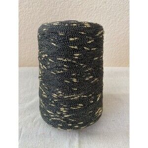 Fancy Cone Spool Yarn Slub Black Gold 510g #462